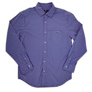 Vineyard Vines Men's Performance Classic Fit Tucker Shirt Medium Pink/Blue Check